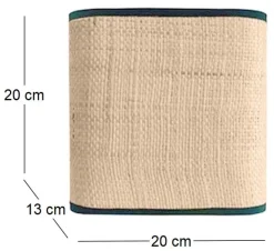 Abat-jour carré pour applique en raphia Germain