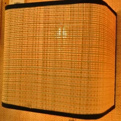 Abat-jour carré pour applique en raphia Germain