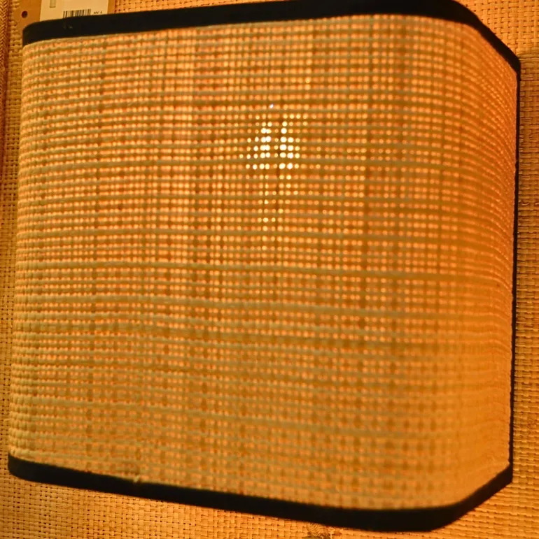 Abat-jour carré pour applique en raphia Germain