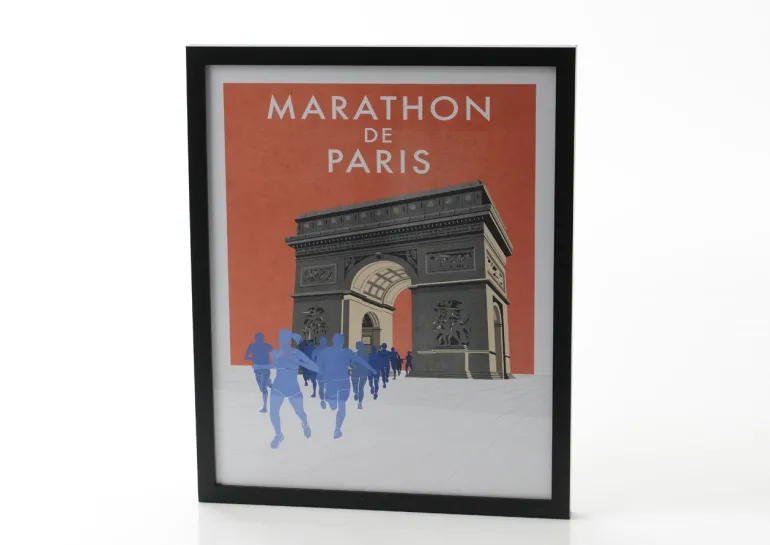 Affiche marathon de Paris 40x50 cm