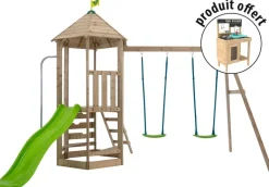 Aire de jeux en bois Castelwood avec cuisine extérieure offerte