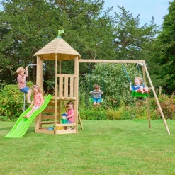 Aire de jeux en bois Castelwood avec cuisine extérieure offerte