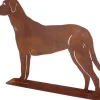 Animal de compagnie décoratif en métal rouillé (Chien debout)