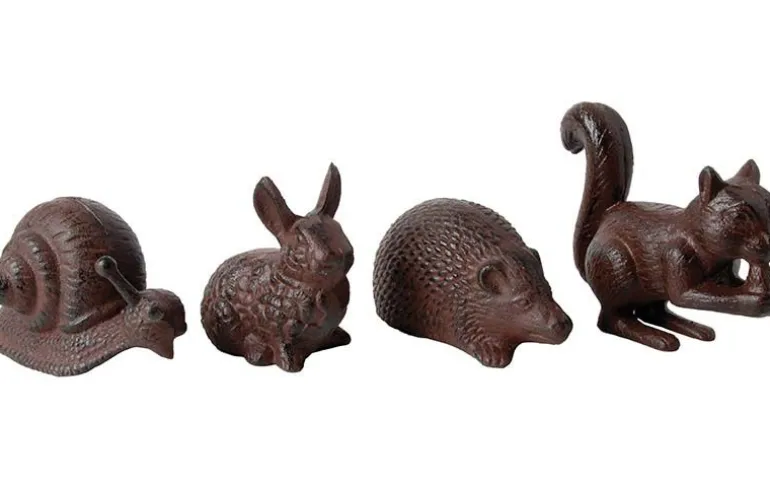 Animaux du jardin en fonte (Lot de 4) (Modèle 1)