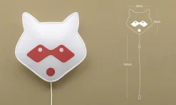 Applique animal masqué led (Raton laveur)