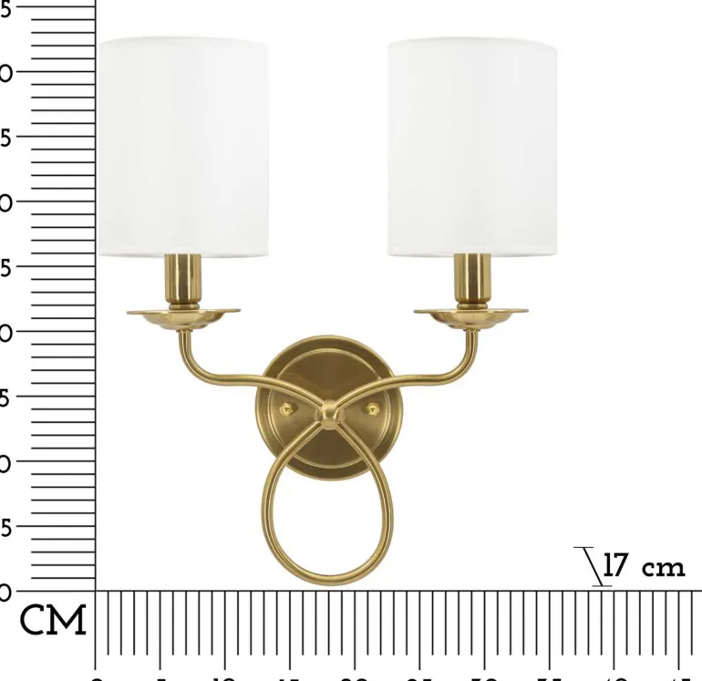Applique murale double abat-jour Zagreb 35.5 x 17 x 43 cm