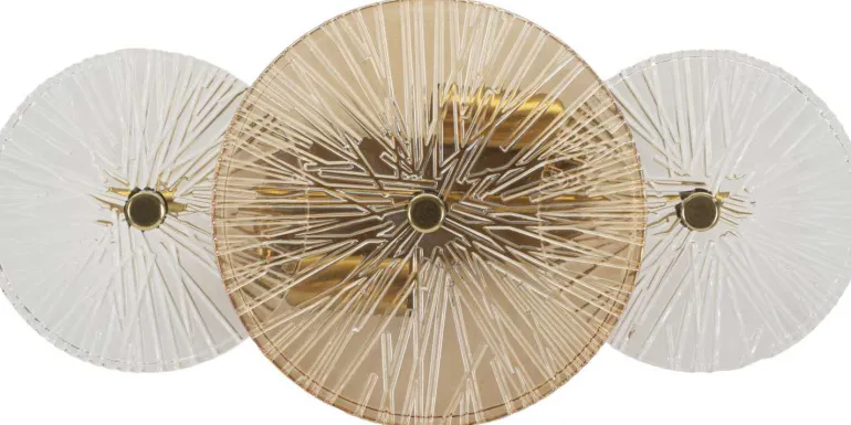 Applique murale en métal et verre Osaka 42 x 8 x 20 cm