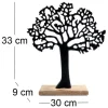 Arbre décoratif en aluminium noir et bois de manguier Arbre de vie