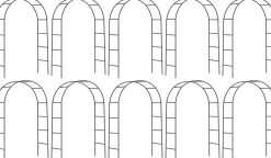 Arche déco en fer noir Atea (Lot de 10)