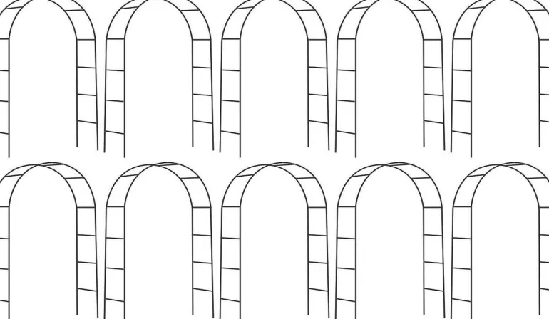 Arche déco en fer noir Atea (Lot de 10)