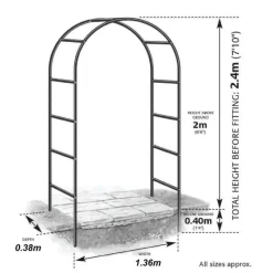 Arche déco en fer noir Atea (Unitaire )