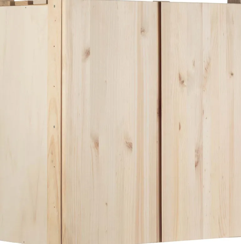 Armoire de rangement en pin massif Nova (76.5 x 40.5 x 79.5 cm)