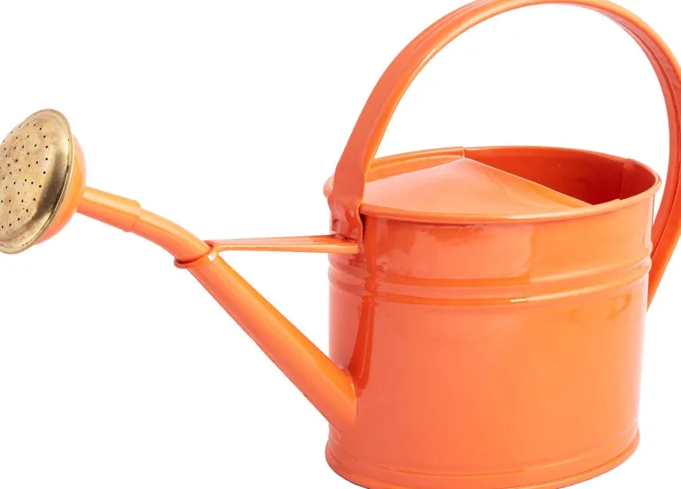Arrosoir ovale en acier 1.75 Litres (Rouge corail)