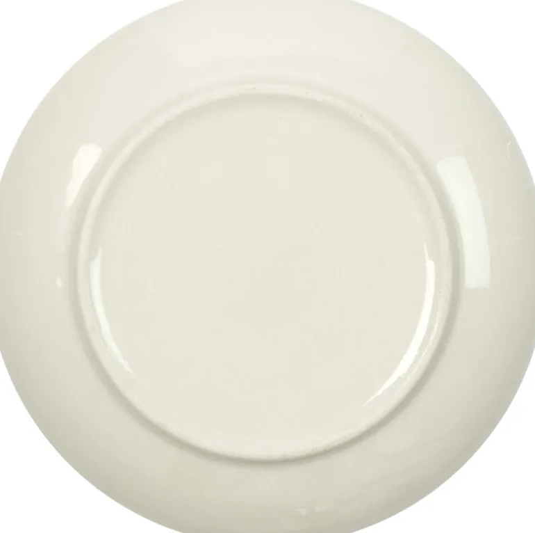 Assiette en porcelaine Cottage 20 cm (Lot de 6) (Blanc et gris)