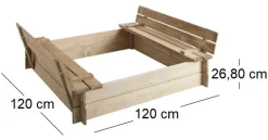 Bac à sable avec Bancs intégrés