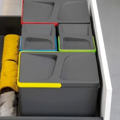Bacs de tri pour tiroir de cuisine Recycle (2 bacs de 7 litres et 1 bac de 15 litres)