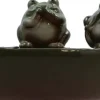 Bain oiseau en grès Nature (Grenouilles vertes)