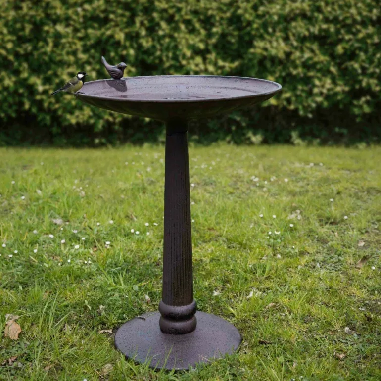 Bain à oiseaux en fonte sur pied (XL - 37 cm)