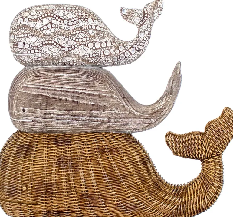Baleines décoratives en résine et résine tressée