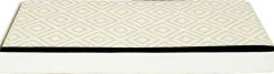 Banc coffre de rangement tressage Mirage (Blanc)