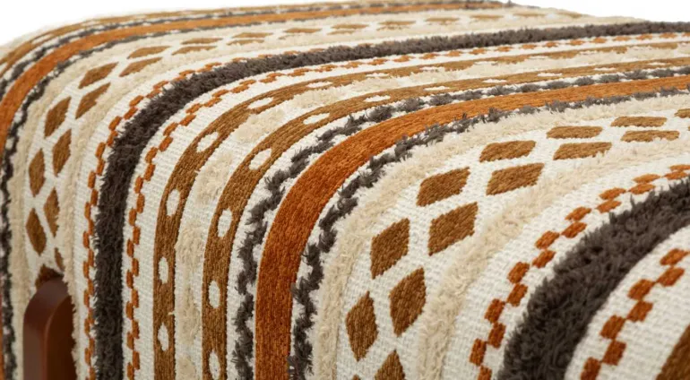 Banc en tissu Etnic 120.5 x 45 x 43 cm