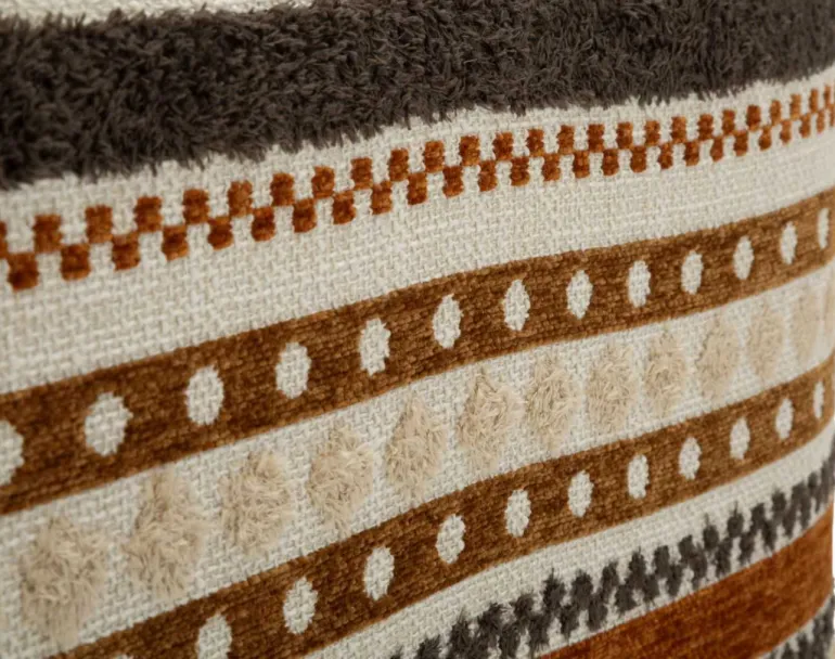 Banc ovale en tissu Etnic 82 x 40 x 40 cm