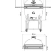 Barbecue grill Kamado en céramique haut de gamme (porte clés et gourde offerts) (XL - 56 cm)