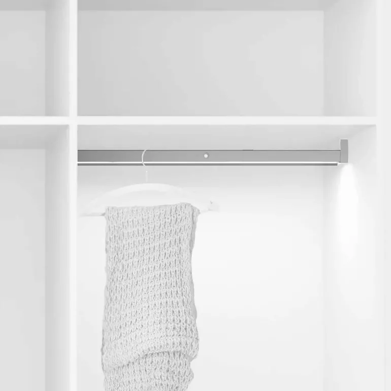 Barre de penderie pour armoire avec lumière led avec détecteur de mouvement Polux
