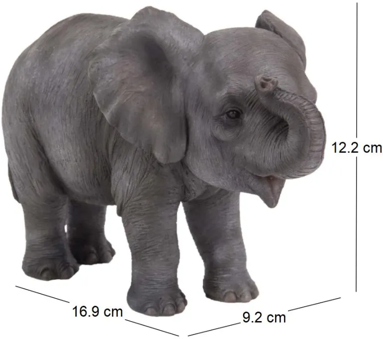 Bébé élephant en résine 12 cm