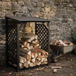 Bûcher treillis en bois Black edition (Simple)