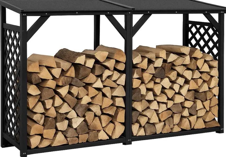 Bûcher treillis en bois Black edition (Avec extension )