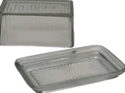 Beurrier en verre strié Cook