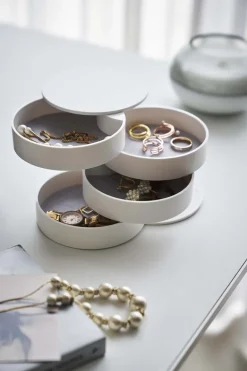 Boite à bijoux en résine 4 étages Tower (Blanc)