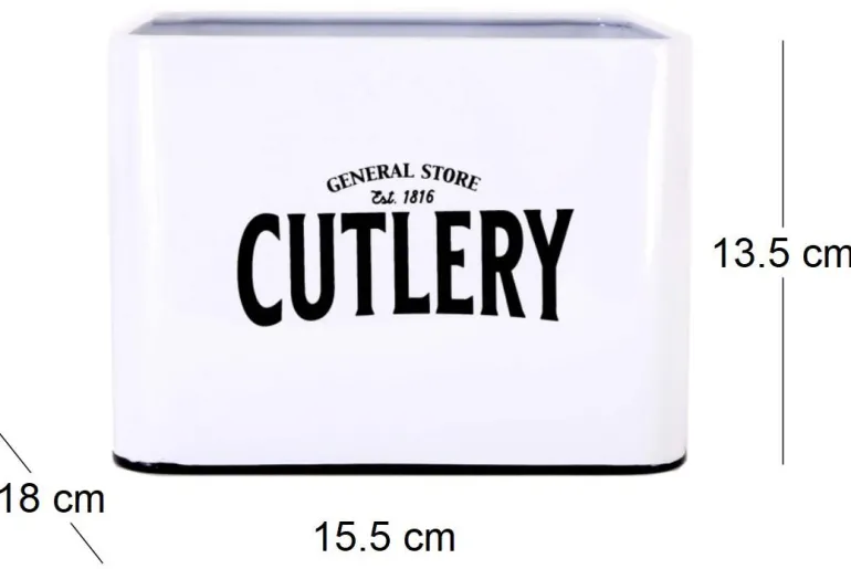 Boite à couverts en fer blanc General store