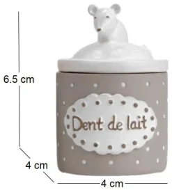 Boite à dents de lait souris (Taupe)