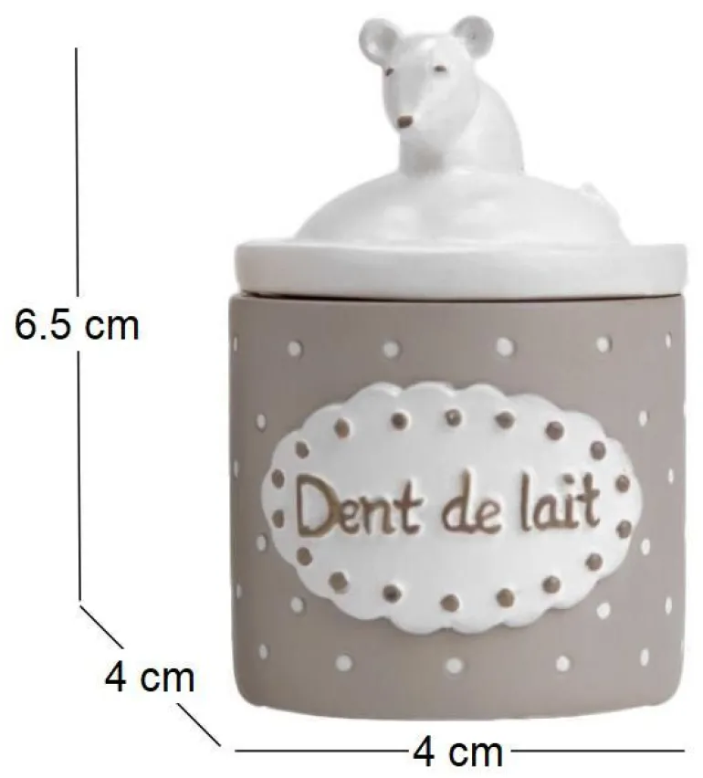 Boite à dents de lait souris (Taupe)