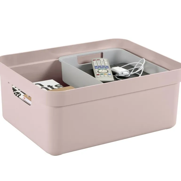 Boite de rangement Sigma home Box 24L (Rose)
