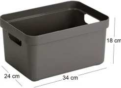 Boite de rangement Sigma Home Box 13 L (Taupe)