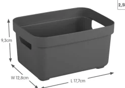 Boite de rangement Sigma home Box 2.5 L (Anthracite)