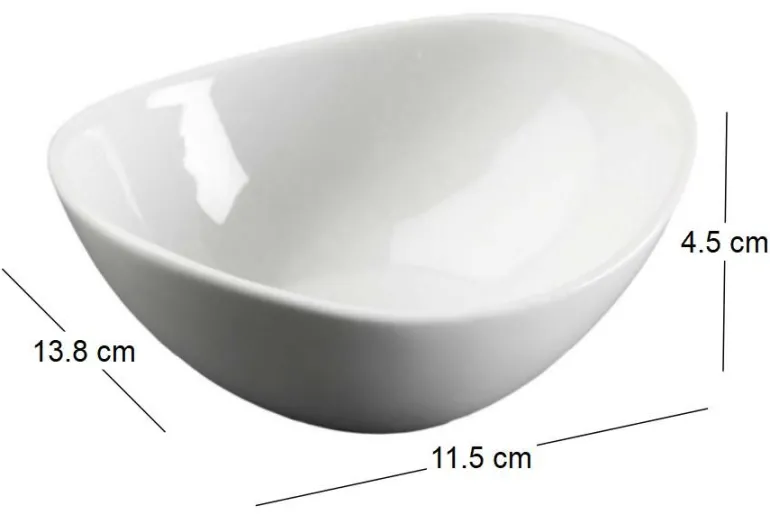 Bol ovale en porcelaine Sophie
