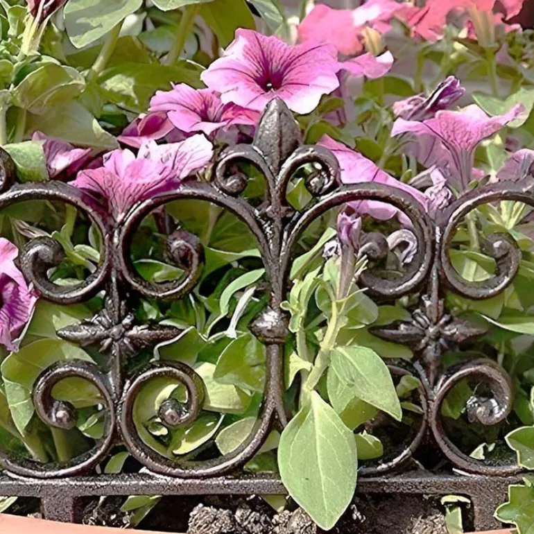 Bordure de jardin en fonte Valentine (Lot de 4)
