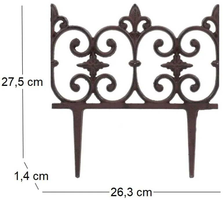 Bordure de jardin en fonte Valentine (Lot de 4)