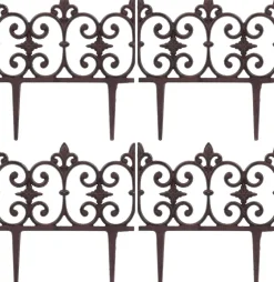 Bordure de jardin en fonte Valentine (Lot de 4)