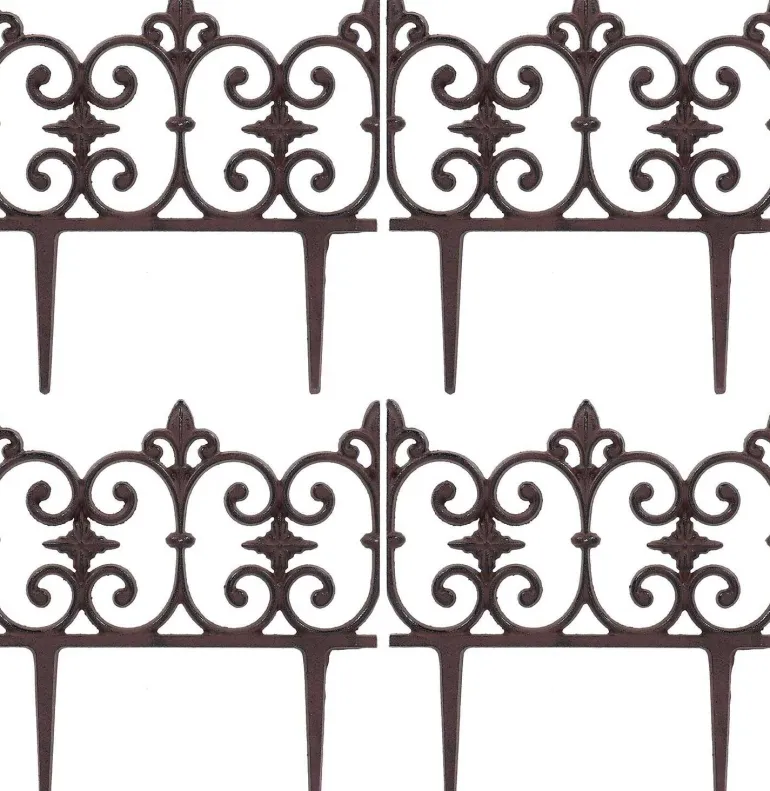 Bordure de jardin en fonte Valentine (Lot de 4)