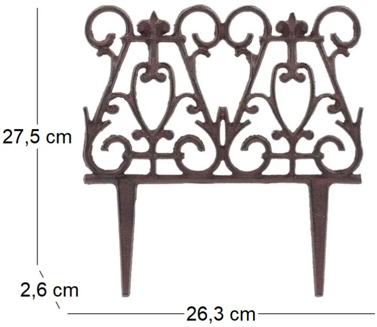 Bordure de jardin en fonte victorienne (Unitaire)