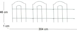 Bordure de jardin en métal Lawn 3m (Lot de 3)