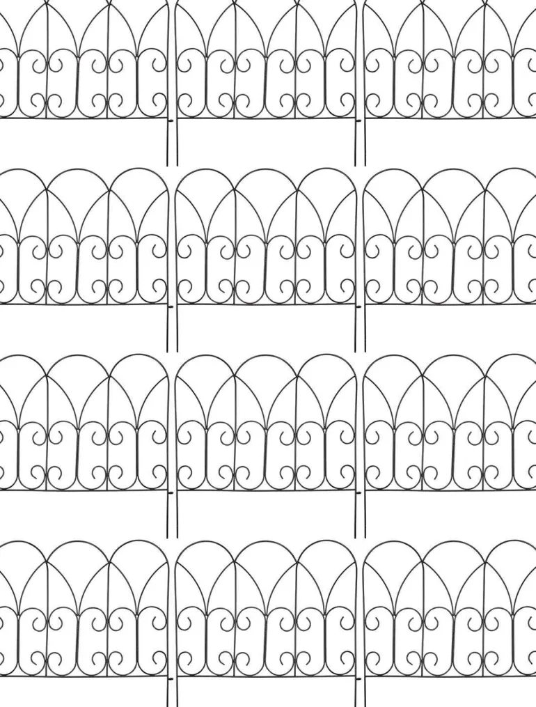 Bordure de jardin métal volutes (Lot de 12)