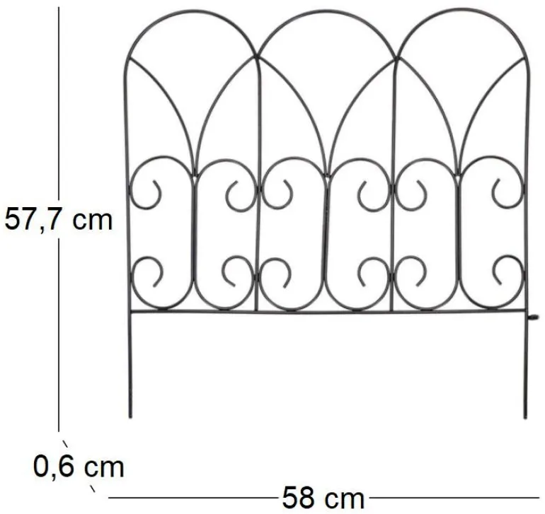 Bordure de jardin métal volutes (Lot de 12)