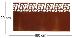 Bordure de pelouse en acier 480 x 20 cm (Moucheté)