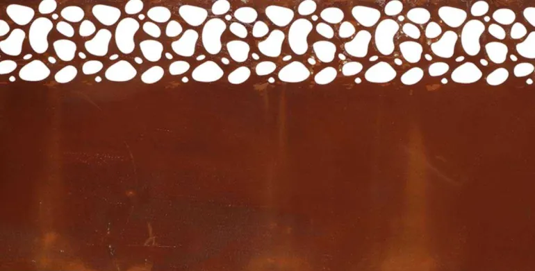 Bordure de pelouse en acier 480 x 20 cm (Moucheté)